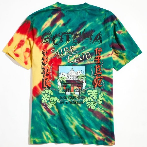 GOTCHA Paradise Hills Surf Club Green Tie Dye T-Shirt - Picture 4 of 10